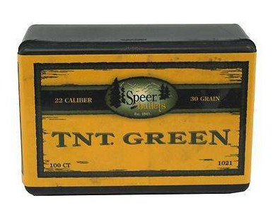 Speer TNT 1021 .22 Cal 30 gr Jacketed Hollow Point Bullets-100cnt