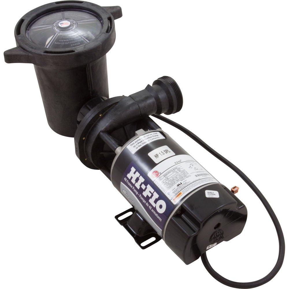 Waterway - Hi-Flo Side Discharge 48-Frame 1-1/2 HP Above Ground Pool Pump with 3' NEMA Cord, 115V