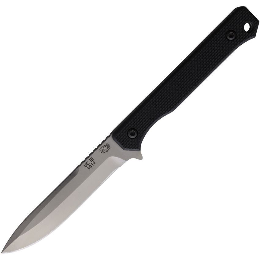 Eickhorn Solingen 825278 UC3 Satin Fixed Blade Knife Black Handles