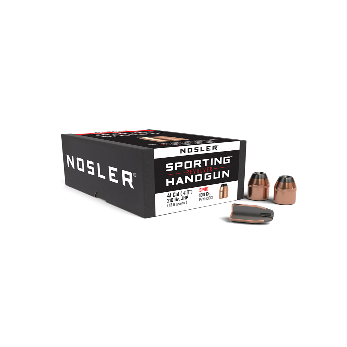 Nosler 41 Cal 210 Gr JHP 100/Box