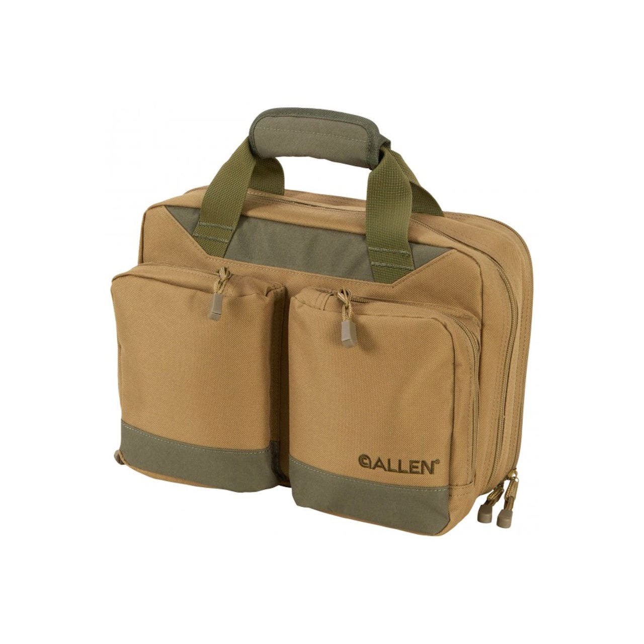 Allen Duoplex Double Handgun/Pistol Attache Tan/Olive