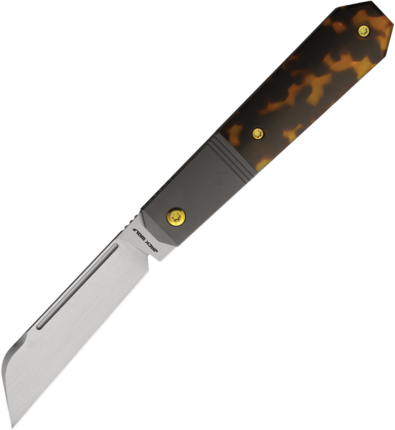 Jack Wolf After Hours Bolster Lock Pocket Knife Tortoise - JW54234