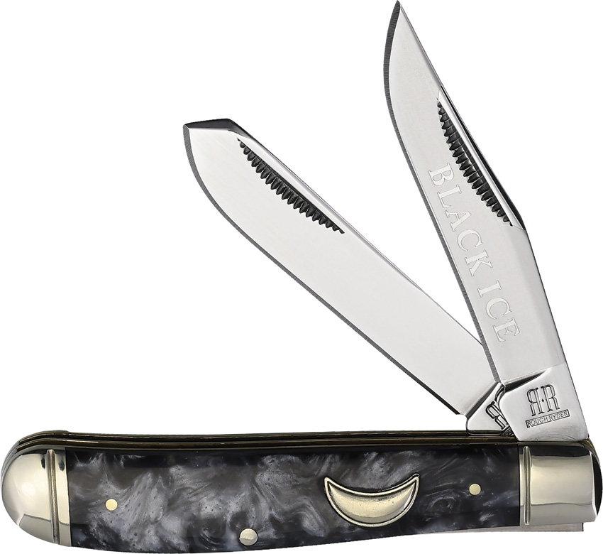 Rough Ryder Black Ice Mini Trapper Pocket Knife - RR2693