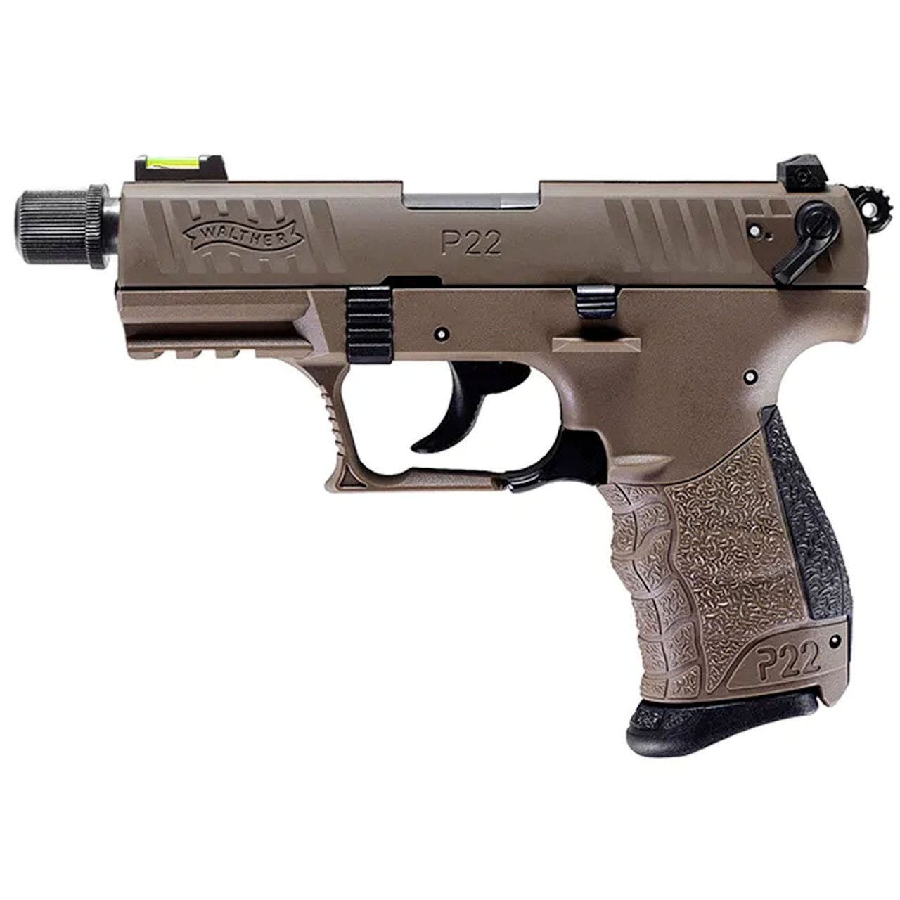 Walther Arms P22 Q Pistol 22 LR Flat Dark Earth 3.42"