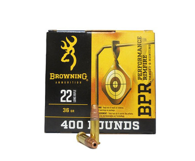 Browning 22LR 36Gr Plated Hollow Point 400Rnd Rifle Ammo