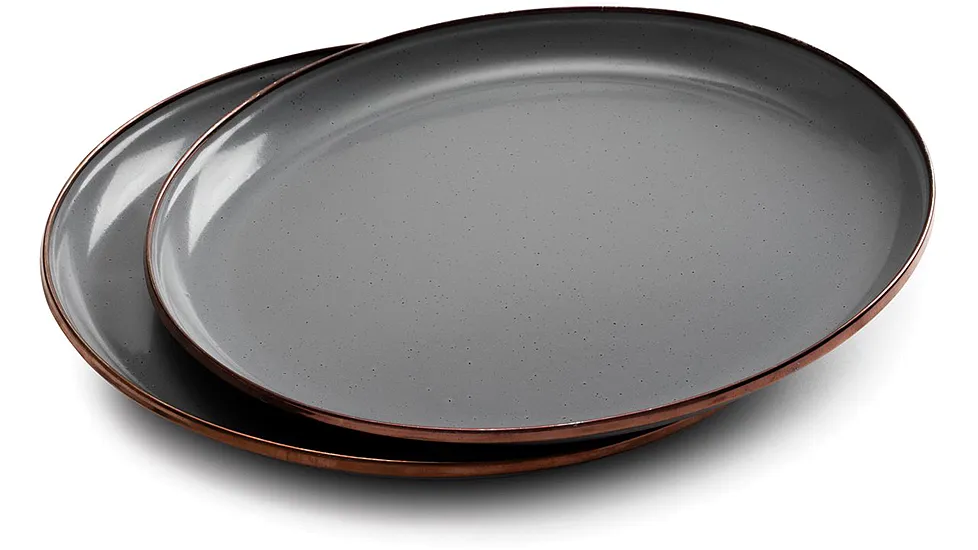 Barebones Enamel Deep Plate Set - Set of 2