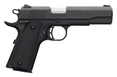 Browning 1911-380 Black Label Single .380 ACP - 4.25", 8 Round, Black Polymer Grip, Black Stainless Steel